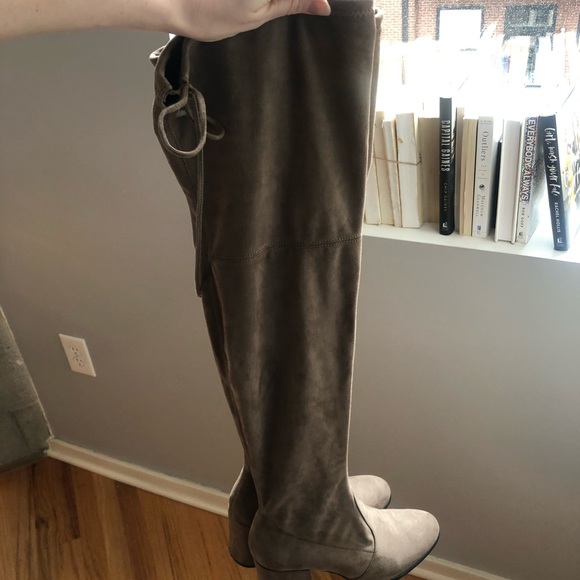 Slayer Steve Madden Taupe OTK Boots EXCELLENT Cond - Picture 11 of 12